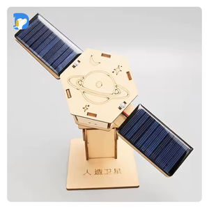 Set di satelliti solari <span class=keywords><strong>in</strong></span> <span class=keywords><strong>legno</strong></span> artificiali devono entrare! Per il viaggio di educazione scientifica e ingegneristica dei bambini - Product Image 1
