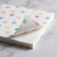 Serviettes en papier imprimées à rayures arc-en-ciel aquarelle, carrées, jetables, pour la décoration de table d'anniversaire, serviettes de découpage