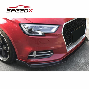Pour <span class=keywords><strong>Audi</strong></span> <span class=keywords><strong>A3</strong></span> 8V, kit carrosserie de mise à niveau RS3, lèvre avant <span class=keywords><strong>A3</strong></span> 2017 <span class=keywords><strong>2018</strong></span>, lèvre de pare-chocs avant en fibre de carbone - Product Image 2