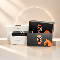 Boîte d'emballage de montre connectée avec logo personnalisé, boîte cadeau de luxe en carton rigide pour écouteurs, boîte en papier avec couvercle et base pour l'électronique