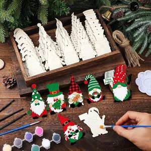 Ensemble de 60 Gnomes de Noël en Bois, Finition Mate, Écologique, à Peindre Soi-même, Décoration Maison, Salon, Cadeau Artisanat - Product Image 1