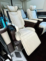 Kit de conversion pour fourgonnette Sprinter à toit surélevé, sièges VIP blanc ivoire, lit pliant à 180°, toit ouvrant, éclairage d'ambiance