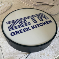 Boîte à lumière 3D Frontlit avec logo personnalisé, cadre en aluminium, étanche intérieur/extérieur, résistante aux intempéries, décoration murale, lettres en relief imprimées UV