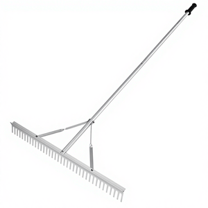 Râteau industriel robuste en métal, personnalisable en usine avec conception gratuite, pour le nettoyage de la plage, le golf, le baseball, le sable, la pelouse, le nivellement et le desserrage du sol - Product Image 1