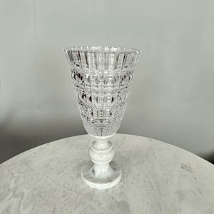 France Luxury Crystal Glass <b>Vase</b> Home Decoration Elegant Jardiniere Design Shining Bottle Pattern Tabletop Party Occasions BA16 - Product Image 1