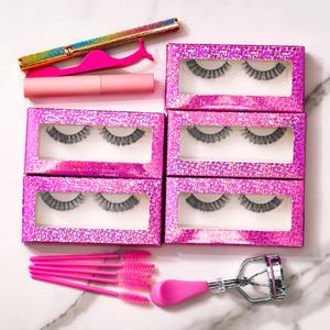 Pinky Leem Wholesale 5 Box 3D Faux Mink Lahes Private Label Natural Invisible Band <b>Eyelashes</b> Faux Mink Lashes Vegan <b>Eyelashes</b> - Product Image 6