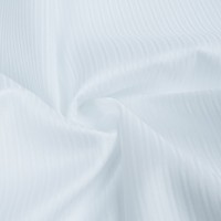 Tissu Jacquard 100% Coton Peigné Tissé 100s/2 Haute Densité Respirant Léger Finition à l'Ammoniaque Liquide Facile d'Entretien Blanc pour