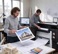 HP PageWide XL 8200 40(42)-inci Printer Plotter Inkjet Warna Multifungsi Format Besar, Printer Produksi Jaringan