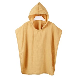 Serviette <span class=keywords><strong>de</strong></span> bain poncho à capuche pour bébé en mousseline <span class=keywords><strong>de</strong></span> <span class=keywords><strong>coton</strong></span>, couleurs douces, grande absorption <span class=keywords><strong>d</strong></span>'<span class=keywords><strong>eau</strong></span>, idéale pour la maison, la plage et le change <span class=keywords><strong>de</strong></span> vêtements pour nourrissons - Product Image 4