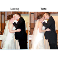Peinture à l'huile personnalisée de portrait de couple à partir de photo, peinte à la main, toile réaliste, art mural pour cadeau d'anniversaire de mariage