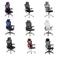 Chaise de bureau ergonomique pivotante confortable avec accoudoirs réglables, nouveau design, pour le bureau à domicile et la salle de réunion