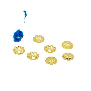 18K copper plated with gold for color preservation, hollowed-out eight-petal flower <b>holder</b>, handmade bracelet/flower <b>hat</b> - Product Image 5