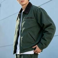 Veste Detroit rétro imprimée pour hommes et femmes, doublée, streetwear, brodée