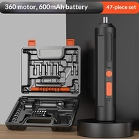 Tournevis électrique portatif de type pistolet, perceuse à batterie au lithium, mini tournevis entièrement automatique, jeu de embouts, étui de rangement, modèle