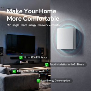Ventilador de Recuperación de Calor de Bajo Ruido con Filtro F7 Opcional y Control Inalámbrico, Sistema de Recuperación de Aire para Uso <span class=keywords><strong>en</strong></span> Sótanos y Oficinas - Product Image 2