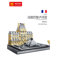 Wange 4213 Stree View Blocs France Paris Louvre Modèle Architectural Bloc De Construction Ville Paysage Modèle Jouets