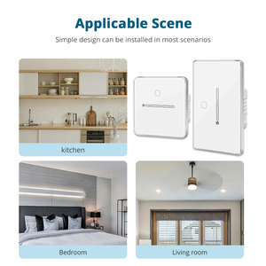 Cho zemismart cho tuya ZigBee thông minh <span class=keywords><strong>1</strong></span> gang Fan chuyển đổi Alexa Google nhà điều khiển bằng giọng nói Glass Touch Panel Neutral yêu cầu - Product Image 6