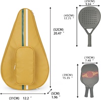 Sac de raquette de padel OEM ODM, housse de protection pour raquette de pickleball avec poche zippée, sac à bandoulière pour une seule raquette