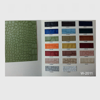 Cuir synthétique lisse effet crocodile W-2011, cuir PVC effet crocodile pour sac à main, cuir PU effet crocodile pour sac
