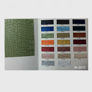 Cuir synthétique lisse effet crocodile W-2011, cuir PVC effet crocodile pour sac à main, cuir PU effet crocodile pour sac - Product Image 1