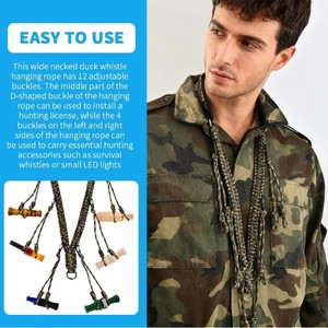Sangle d'épaule tressée camouflage multi-boucles pour équipement de terrain, ceinture rembourrée pour activités de camping et accessoires - Product Image 4