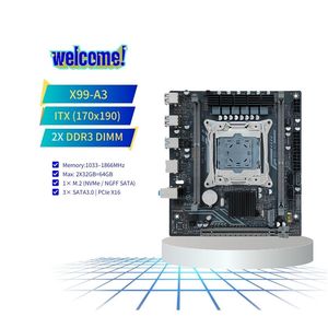 PANDL جديد ITX X99 اللوحة الرئيسية للألعاب سطح المكتب تدعم Xeon CPU <span class=keywords><strong>DDR3</strong></span> ECC <span class=keywords><strong>RAM</strong></span> NVME SATA M2 SATA3.0 ذاكرة مزدوجة ITX X99 اللوحة الأم - Product Image 1