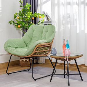 <b>Garden</b> Rattan <b>Chair</b> Folding <b>Table</b> <b>and</b> <b>Chair</b> Combination Rattan <b>Chair</b> Outdoor Leisure <b>Small</b> Coffee <b>Table</b> - Product Image 2