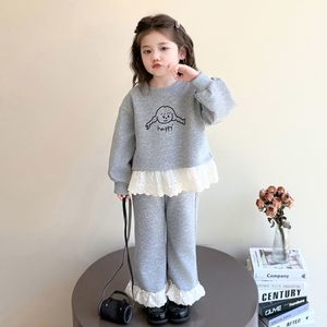 Set di felpe primavera e autunno da ragazza cartone animato nuovo stile bambina alla moda bambino autunno Set due pezzi - Product Image 6
