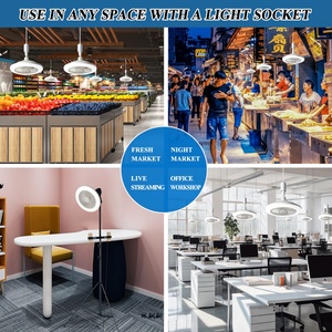 Ventilador de Techo LED RGB con Luz, Cabezal Móvil, Regulación Inteligente, Bombilla E27, Decoración del Hogar, Rotación de 360°, Control Remoto, Ventilador de Techo Moderno - Product Image 5