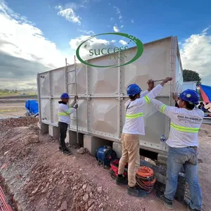 100000 liter Indonesien vertikaler GRP-Strukturierungs-SMC-Panel Trinkwasser-Speicher