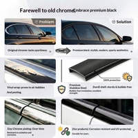 Accessoires décoratifs chromés pour la modification des garnitures de fenêtre et de la poignée de hayon du coffre Quattroporte