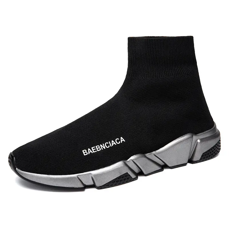 6M0016 Wholesale Breathable Knit Upper mens Running Shoes Mens Sneakers,Soft sole Casual Sock Walking Shoes Womens Sneakers