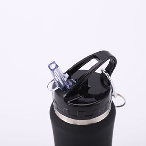 Botella de Agua Portátil para Esquí al Aire Libre, 600ml 750ml, Acero Inoxidable, Aislamiento al Vacío, Botella Deportiva con Pajita y Llavero, Taza Reutilizable - Product Image 4