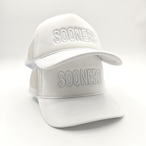 หมวกโฟมทรงทรัคเกอร์สีขาวแบบเรียบสำหรับผู้ชาย รับผลิตตามสั่งขายส่งแบบ OEM - Product Image 2