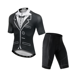 Jersey de Ciclismo Unisex con Estampado Formal, Pantalones Cortos con Almohadillas Antigolpes, Conjunto de Ciclismo para Competencia en Bicicleta de Carretera, para Paseos en Grupo - Product Image 1