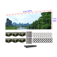 Pantalla LED de Alquiler para Exteriores de 6.5m x 2.5m P2.604, Panel LED de Alquiler para Fondo de Espectáculos, 21 pies x 8 pies