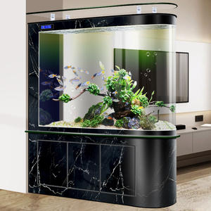 <span class=keywords><strong>Aquarium</strong></span> Rectangulaire Transparent Écologique et Économe en Énergie avec Verre Ultra-Clair, Filtration Supérieure, Éclairage LED et Vidange à un Clic - Product Image 2
