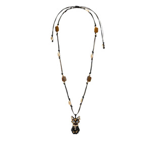 Collar de cadena para suéter hecho a mano con cuentas de aleación y diseño de <span class=keywords><strong>ojo</strong></span> de la vida, faraón, gato egipcio y <span class=keywords><strong>ojo</strong></span> de tigre - Product Image 2