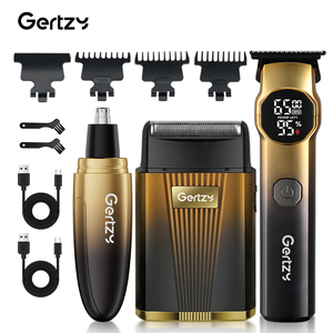Kit de toilettage multifonction rechargeable 3-en-1 : tondeuse nez, rasoir patte et rasoir à grille, avec alimentation USB - Product Image 1