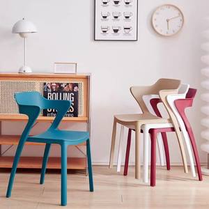 Silla de Comedor con Respaldo de Plástico, Diseño Moderno para Hogar, Oficina, Restaurante, Tamaño Adulto - Product Image 3