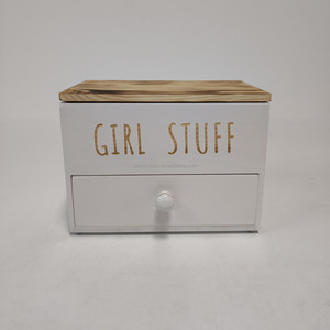 Organisateur de cotons-tiges et support à tampons en bois, distributeur de serviettes hygiéniques pour salle de bain - Product Image 6