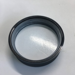 8 Oz Frosted Black Polypro PIR Straight Sided Jars With Black Deep Skirted Unlined Caps 8 Plastic Jars