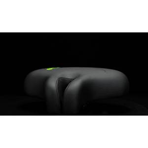 Nuevo sillín de bicicleta hueco sin puente de suspensión, negro y verde fluorescente, cómodo y con absorción de impactos para bicicletas ordinarias, unisex para adultos. - Product Image 1