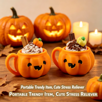 Porte-Clés Fidget Cliqueur Imprimé en 3D Citrouille Glace Halloween Jouet Anti-Stress Pendentif pour Adultes Enfants