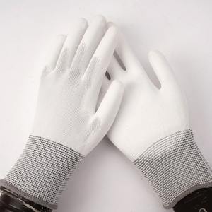 للبيع بالجملة قفازات أمان مقاومة للاهتراء PU-مقاومة للانزلاق للورش الصناعية - Product Image 1