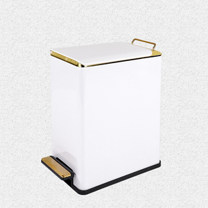 2022 luxury gold bin metal cabinet soft closed trash bin innovative decorative waste bin