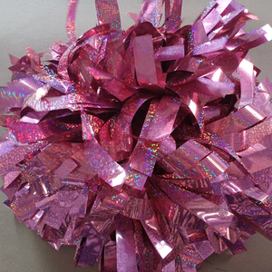 Juego de pompones holográficos brillantes personalizados para niñas, accesorios de porristas de baile para niños, escuadrones de animadoras, espectáculos de espíritu - Product Image 1