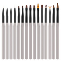 Kit de Manucure Professionnel en Gros : Pinceau Ovale en Nylon à Manche Noir, Poils Doux, Précision pour Nail Art et Gel Polish à Lignes Fines
