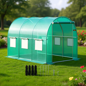 โรงเรือนเพาะชำ Vevor ขนาด 10 x 7 x 7 ฟุต แบบเดินเข้าได้ โครงเหล็กชุบสังกะสี พร้อมหน้าต่างม้วนเก็บได้ สำหรับปลูกพืชกลางแจ้ง - Product Image 2
