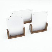 Vente en gros de support de lampe LED poli en bois acrylique en forme de U Base de lampe 3D Carte de calendrier Cadre photo avec boîte-cadeau